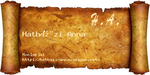 Hatházi Anna névjegykártya